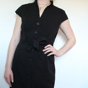 Calvin Klein Black Button Down Midi Dress